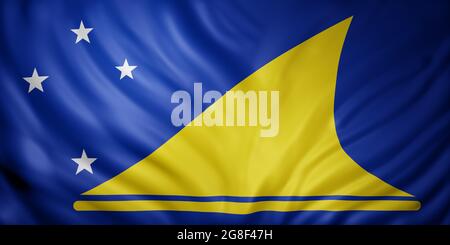 3D-Rendering von Tokelau flag waving Stockfoto