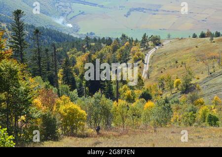 Wandertag auf dem Cincar Mountain Stockfoto