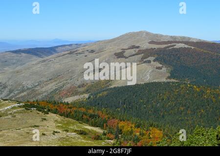 Wandertag auf dem Cincar Mountain Stockfoto