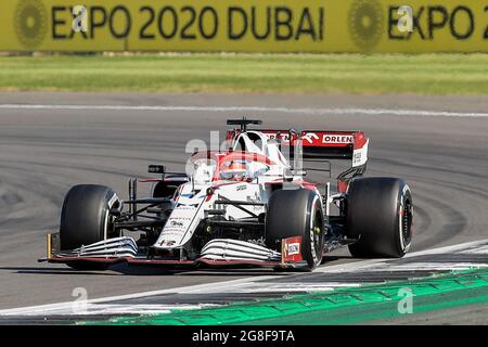 Silverstone Circuit,18. Juli 2021 Kimi Räikkönen (FIN), Alfa Romeo C41 während des FORMEL 1 PIRELLI BRITISH GRAND PRIX RENNENS in Silverstone, Großbritannien Stockfoto