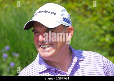 Sunningdale, UK. Juli 2021. Vorbereitungen für den Start der Senior Open Championship (Golf) mit Unterstützung von Rolex Here Paul McKinley gewinnt den europäischen Ryder Cup Captain bei Gleneagles 2012 Credit: Motofoto/Alamy Live News Stockfoto