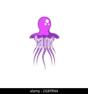 Gelee Fisch Vektor Symbol Design Illustration Vorlage Stock Vektor