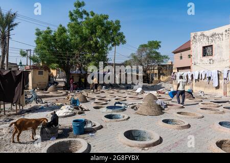 Färbegruben, Kano, Kano State, Nigeria, Westafrika, Afrika Stockfoto