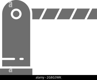 Graues Symbol der automatischen Parksperre. Isoliert auf weißem Hintergrund Stock Vektor