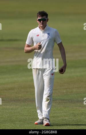 CHESTER LE STREET, GROSSBRITANNIEN. 20. JULI Jack Carson während des Tour Match zwischen County Select XI und Indien am Dienstag, den 20. Juli 2021, in Emirates Riverside, Chester le Street. (Kredit: Mark Fletcher | MI News) Kredit: MI Nachrichten & Sport /Alamy Live News Stockfoto