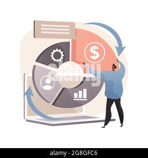 Balanced Scorecard abstrakte Konzept Vektor Illustration. Stock Vektor