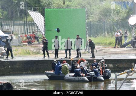 Dreharbeiten zu einer Szene aus Banden der Londoner Saison 2 Stockfoto