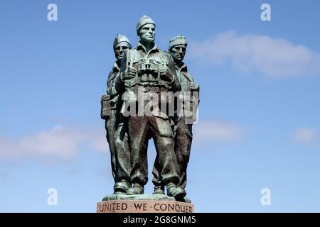 Kriegsdenkmal für das Kommando von Spezialeinheiten in Fort William Schottland Stockfoto