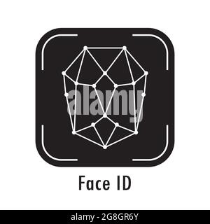Gesicht-id-Symbol,Persönlichkeitserkennung,Vektordarstellung Stock Vektor