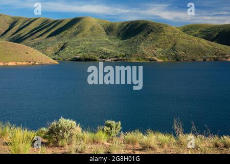 Lucky Peak Lake, Lucky Peak State Park, Ponderosa Pine Scenic Byway, Idaho Stockfoto