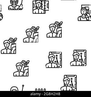 Männliche Sport Aktivitäten Vektor Nahtloses Muster Stock Vektor