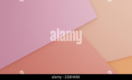 Mehrschichtige 3D-Darstellung in einer Pastellfarbe Stockfoto