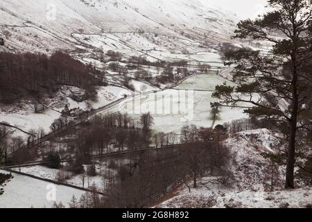 Thirlmere Tal gesehen von hohen Rigg, Lake District, Großbritannien Stockfoto