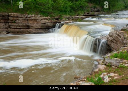 Lower Cataract Falls, Cataract Falls State Recreation Area, Indiana Stockfoto