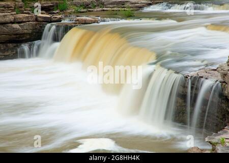 Lower Cataract Falls, Cataract Falls State Recreation Area, Indiana Stockfoto