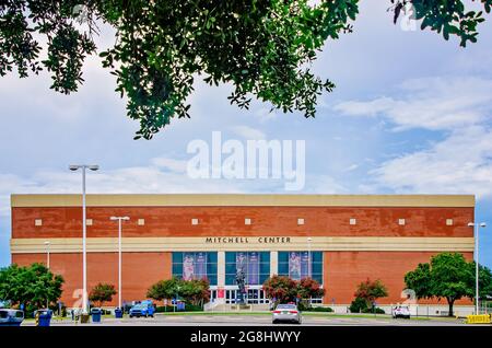 Das Mitchell Center ist an der University of South Alabama, 18. Juli 2021, in Mobile, Alabama, abgebildet. Stockfoto