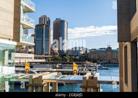 Blick auf Circular Quay, Sydney Australien Stockfoto