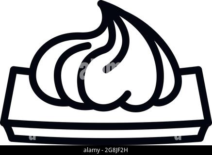 Grünes Wasabi-Symbol. Umriss grün wasabi Vektor-Symbol für Web-Design isoliert auf weißem Hintergrund Stock Vektor