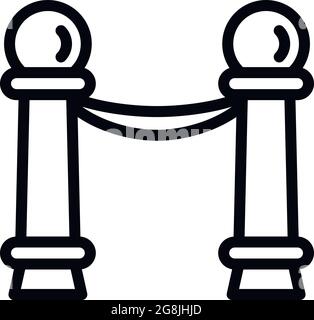 Museum Barriere Symbol. Übersicht museum Barriere vektor Symbol für Web Design auf weißem Hintergrund Stock Vektor