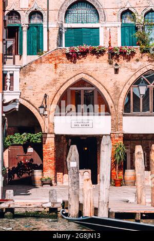 Taverna Campiello del Remer, Canal Grande, Venedig, Italien Stockfoto