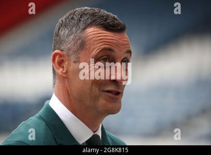 Aktenfoto vom 22-05-2021 des Hibernianermanagers Jack Ross. Ausgabedatum: Mittwoch, 21. Juli 2021. Stockfoto