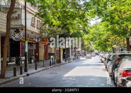 Beliebte Hamra Straße in Beirut, Libanon Stockfoto