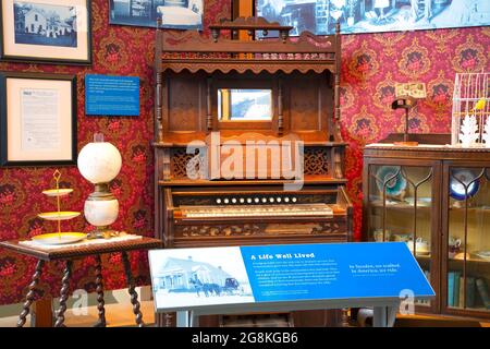 Besucherzentrum-Ausstellung, Homestead National Historical Park, Nebraska Stockfoto