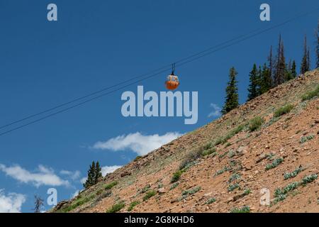 Monarch, Colorado - die Monarch Crest Scenic Tramway bringt Touristen zum 12,000 Meter hohen Gipfel des Monarch Ridge an der kontinentalen Kluft. Stockfoto