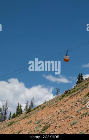 Monarch, Colorado - die Monarch Crest Scenic Tramway bringt Touristen zum 12,000 Meter hohen Gipfel des Monarch Ridge an der kontinentalen Kluft. Stockfoto