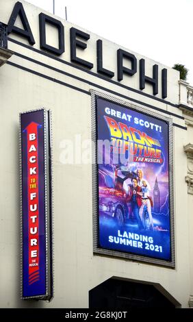 London, England, Großbritannien. 'Zurück in die Zukunft - das Musical' im Adelphi Theater, Strand, Juli 2021 Stockfoto