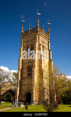 Großbritannien, England, Worcestershire, Evesham, Glockenturm der alten Abtei Stockfoto