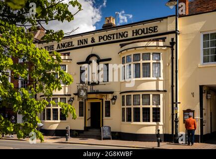 Großbritannien, England, Worcestershire, Pershore, High Street, Angel Inn und Posting House Stockfoto