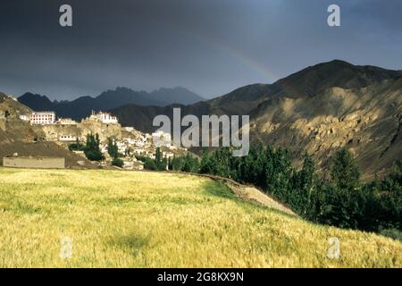 Lamayuru Panoramablick Ladakh Indien Stockfoto