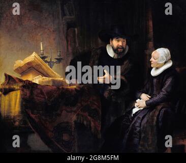 Der mennonitische Prediger Anslo und seine Frau von Rembrandt van Rijn (1606-1669), Öl auf Leinwand, 1641 Stockfoto