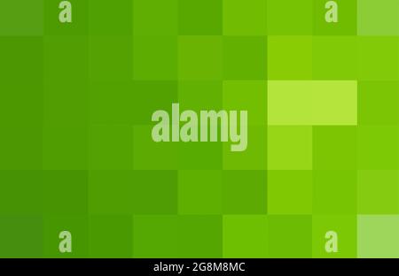 Abstrakter, pixelgrüner Hintergrund. Geometrische Textur aus grünen Quadraten. Vektormuster von quadratischen Pixeln Stock Vektor