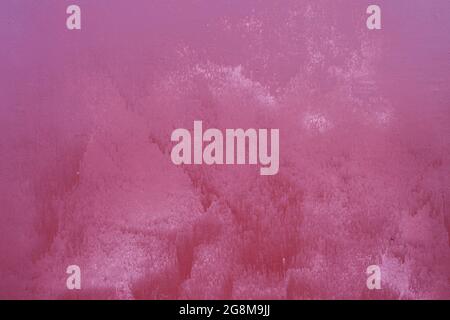 Lazy rot lackierte flache Stahloberfläche - Vollformat Hintergrund und Textur. Stockfoto