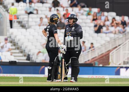 LONDON, GROSSBRITANNIEN. 21. Juli 2021. Während der Women's Hundred Between Oval Invincibles vs Manchester Originals am Mittwoch, den 21. Juli 2021 in LONDON, ENGLAND, auf dem Kia Oval Cricket Ground. Kredit: Taka G Wu/Alamy Live Nachrichten Stockfoto