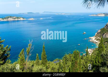 Marine in der Nähe von Porto Timoni Strand auf der Insel Korfu, Griechenland. Stockfoto