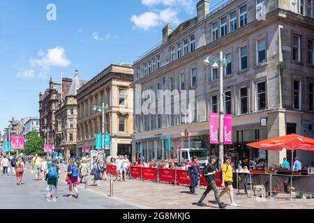 Fußgängerzone Buchanan Street, Glasgow City, Schottland, Vereinigtes Königreich Stockfoto