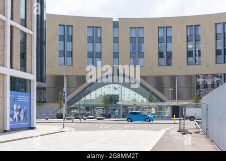 Dundee Railway Station & Sleeperz Hotel, South Union Street, Dundee City, Schottland, Großbritannien Stockfoto