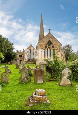 St. Lawrence Church im Dorf Mickleton in Gloucestershire Stockfoto