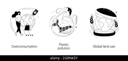 Globale Umweltverschmutzung Problem abstrakte Konzept Vektor Illustrationen. Stock Vektor