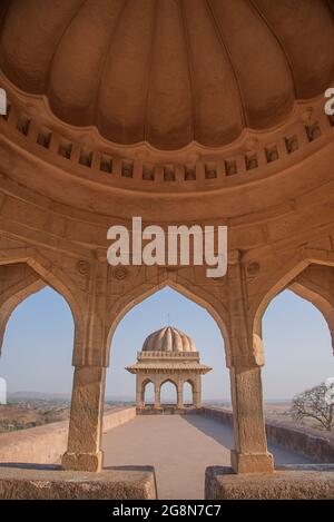 Rani Roopmati Mahal in Mandu Stockfoto