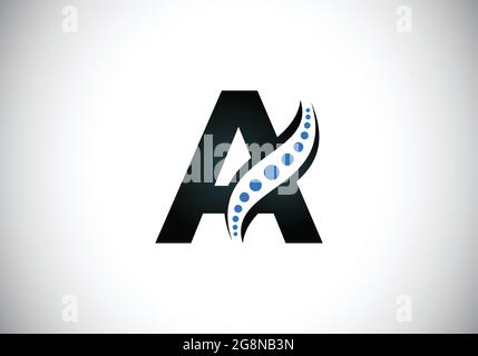 Initial EIN Monogramm Buchstaben Alphabet mit chiropraktischen Wirbelsäule Logo. Symbol für die Wirbelsäulenversorgung. Schrift-Emblem. Modernes Logo für orthopädische Geschäfte Stock Vektor