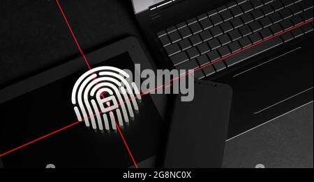 Cyber Security E-Mail Phishing Ransomware Internet-Technologie Stockfoto