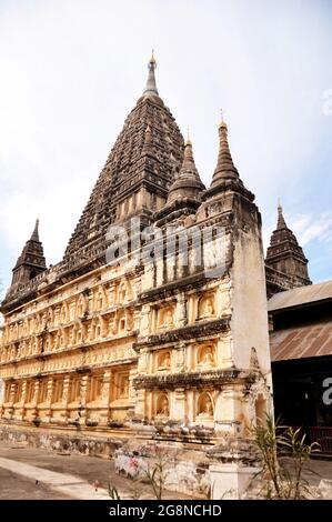 Maha Bodhi Phaya oder Mahabodhi Pagode pyay Tempel Chedi für burmesische Menschen reisen ausländische Reisende besuchen Respekt beten in Bagan oder Pagan Heritage an Stockfoto