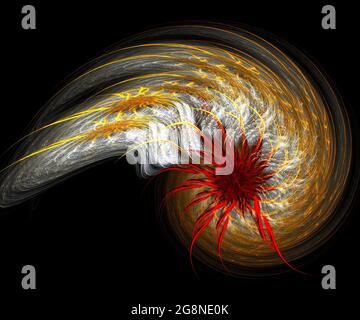 Computer-generierte Bunte fractal Artwork Stockfoto