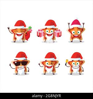 Santa Claus Emoticons mit Stern-Symbol Cartoon-Charakter. Vektorgrafik Stock Vektor