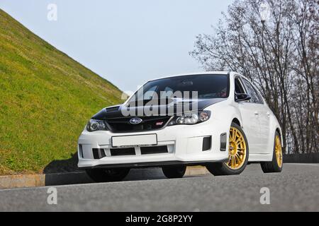 Kiew, Ukraine - 25. März 2015: Subaru Impreza WRX STI in der Stadt Stockfoto