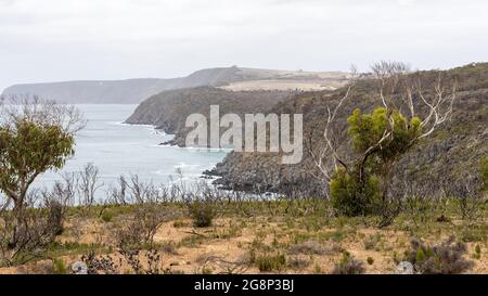 Am 10. Mai 2021 wurde der Blick von der Scotts Cove im Flinders Chase National Park auf Kangaroo Island South Australia aufgenommen Stockfoto